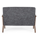 Candea - Mid-Century Walnut and Grey Compact Loveseat