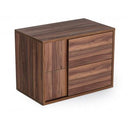 Asus - Italian Modern Walnut 4-Piece Bedroom Set