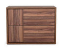 Asus - Italian Modern Walnut Nightstand