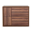 Asus - Italian Modern Walnut 4-Piece Bedroom Set