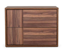 Asus - Italian Modern Walnut Nightstand