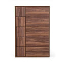 Asus - Italian Modern Walnut 4-Piece Bedroom Set