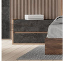 Rado Modern Walnut & Stucco Mirror