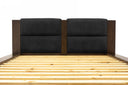 Fantasia - Contemporary Dark Walnut and Dark Grey Bed