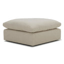 Fedora - Modern White Fabric Sectional Sofa + Ottoman