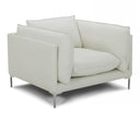 Harvest - Modern White Full Leather Chair