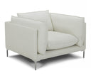 Harvest - Modern White Full Leather Chair
