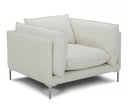 Harvest - Modern White Full Leather Chair