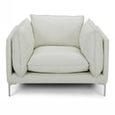 Harvest - Modern White Full Leather Chair