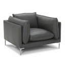 Harvest - Modern Grey Full Leather Chair