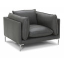 Harvest - Modern Grey Full Leather Chair