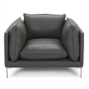 Harvest - Modern Grey Full Leather Chair