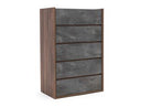 Rado Modern Walnut & Stucco Chest