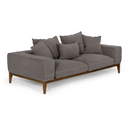 Corina - Modern Grey Linen Loveseat