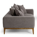 Corina - Modern Grey Linen Loveseat