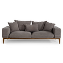 Corina - Modern Grey Linen Loveseat