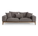 Corina - Modern Grey Linen Loveseat