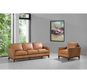 Naylor - Modern Brown Italian Leather Split Sofa