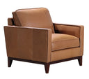 Naylor - Modern Brown Italian Leather Split Chair