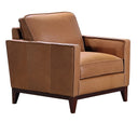 Naylor - Modern Brown Italian Leather Split Chair
