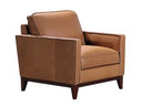 Naylor - Modern Brown Italian Leather Split Chair