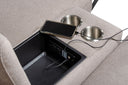 Lloyd - Modern Light BrownFabric Sectional with Three Recliners