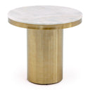 Rocky - Glam White & Gold End Table