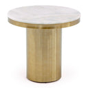 Rocky - Glam White & Gold End Table