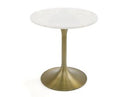 Gilcrest - Glam Brown and Gold Marble End Table