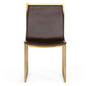 Pike - Modern Black Ash & Brass Dining Table