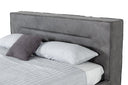 hollywood - italian contemporary grey leather bed