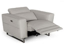 Lucca - Italian Modern Grey Armchair w/ Electric Recliner