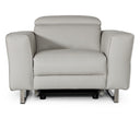 Lucca - Italian Modern Grey Armchair w/ Electric Recliner