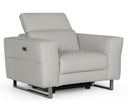Lucca - Italian Modern Grey Armchair w/ Electric Recliner