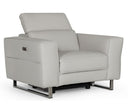 Lucca - Italian Modern Grey Armchair w/ Electric Recliner