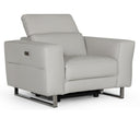 Lucca - Italian Modern Grey Armchair w/ Electric Recliner