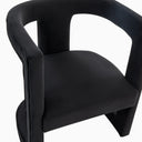 Kendra - Modern Black Fabric Accent Chair