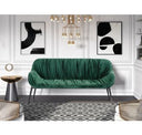 Katrina - Modern Green Fabric Bar Stool