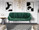 Williamette Mid-Century Dark Grey Fabric Bench