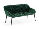 Lindsey Modern White Leatherette & Stainless Steel Bench