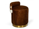 Belvista - Modern Brown Cowhide Ottoman