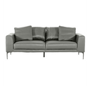 Jacoba - Modern Dark Grey Leather Rectangular Ottoman