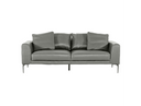 Jacoba - Modern Dark Grey Leather Sofa