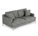 Janina - Modern Light Grey Leather Sofa