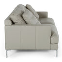 Janina - Modern Light Grey Leather Sofa