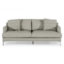 Janina - Modern Light Grey Leather Sofa