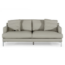Janina - Modern Light Grey Leather Sofa