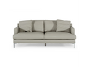 Janina - Modern Light Grey Leather Sofa