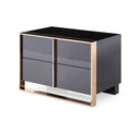 Cartier - Modern Black + Rose Gold Bed + Nightstands