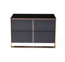 Cartier Modern Black & Rosegold Console Table